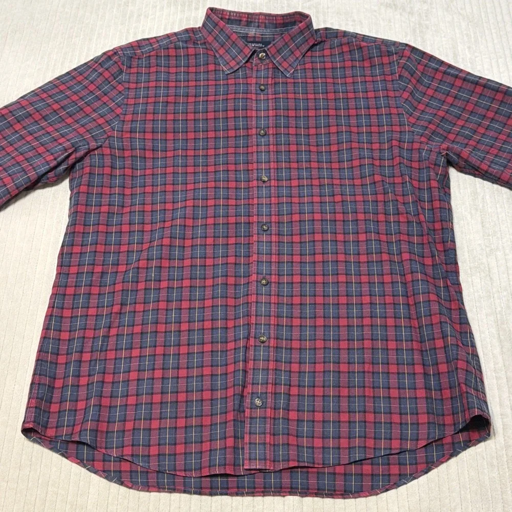 Charles Tyrwhitt Weekend Plaid Shirt Classic Fit Men's L cotton